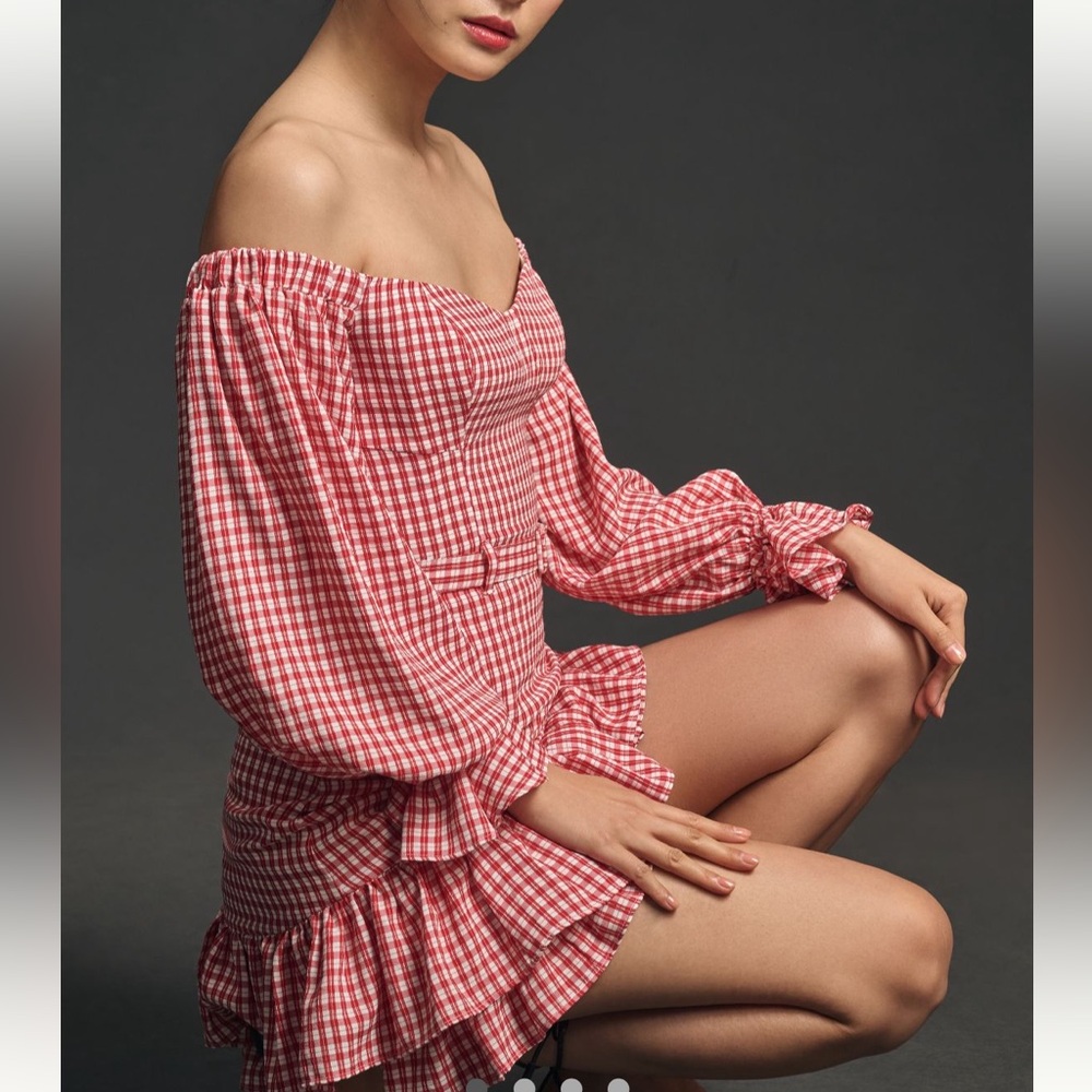 Maeve Off-the-shoulder Ruffled Mini Dress Size 0P